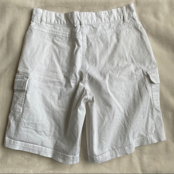 Vintage Rachel Adams White Cotton Cargo Shorts - Picture 4 of 6